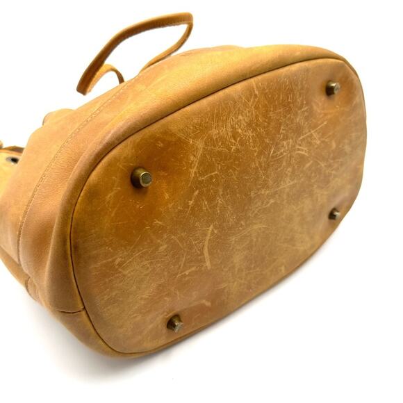 BASEBALLISM VINTAGE Look - authentic genuine leather bucket crossbody handbag - Picture 8 of 14
